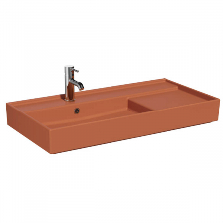 Lavoar / chiuveta baie 90cm x 46cm, cu orificiul pentru baterie si preaplin | 7416B077-0001