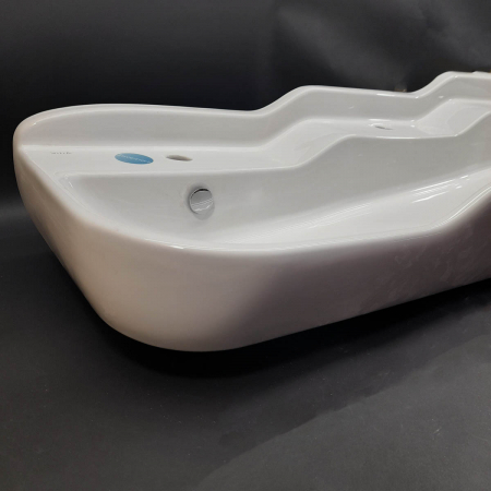 Lavoar / chiuveta baie copii cu 3 nivele, 125cm, 3 orificii pentru baterie, cu orificiul preaplin | 7352B003-1742 [7]