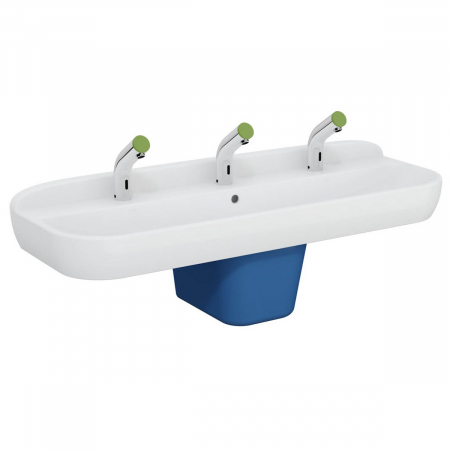 Lavoare baie pentru copii - Lavoar / chiuveta baie copii cu 1 nivel, 125cm, 3 orificii pentru baterie, cu orificiul preaplin | 7353B003-1742