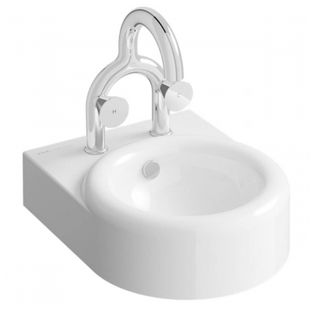 Lavoare - Lavoar / chiuveta baie cu 2 gauri pentru robinet, cu orificiul preaplin, 40cm | 7317B403-1740