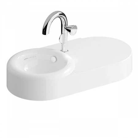 Lavoare - Lavoar / chiuveta baie cu orificiul pentru baterie si preaplin 80cm | 7314B403-0001