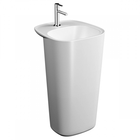 Lavoare - Lavoar / chiuveta baie monobloc, cu orificiu pentru baterie, fara orificiul preaplin, alb mat | 7814B401-0041
