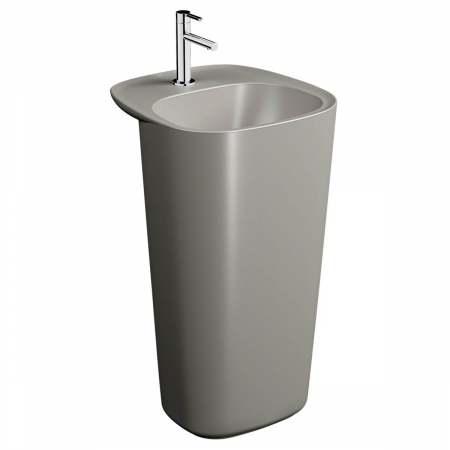 Lavoare - Lavoar / chiuveta baie monobloc, cu orificiu pentru baterie, fara orificiul preaplin, taupe mat | 7814B420-0041