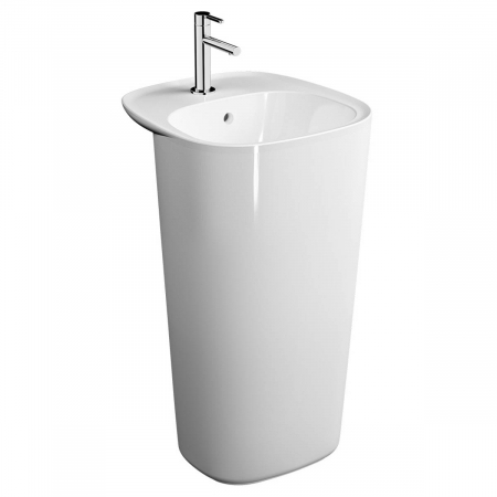 Lavoare - Lavoar / chiuveta baie monobloc, cu orificiul pentru baterie si preaplin, alb | 7814B403-0001