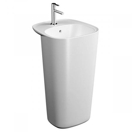 Lavoare - Lavoar / chiuveta baie monobloc, cu orificiul pentru baterie si preaplin, alb mat | 7814B401-0001