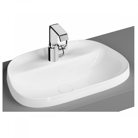 Lavoare - Lavoar / chiuveta baie ovala pe blat57cm, cu orificiu pentru baterie, fara orificiul preaplin, alb | 5696B403-0041