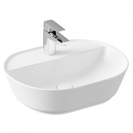 Lavoare - Lavoar / chiuveta baie ovala tip bol 55cm, cu orificiu pentru baterie, fara orificiul preaplin, alb mat | 7428B001-0041