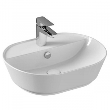 Lavoare - Lavoar / chiuveta baie ovala tip bol 55cm, cu orificiul pentru baterie si preaplin | 7428B003-0001