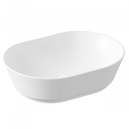 Lavoare - Lavoar / chiuveta baie ovala tip bol 55cm, fara orificiu baterie, fara orificiul preaplin, alb mat | 7427B001-0016