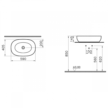 Lavoar / chiuveta baie ovala tip bol | 5995B483-0016 [1]
