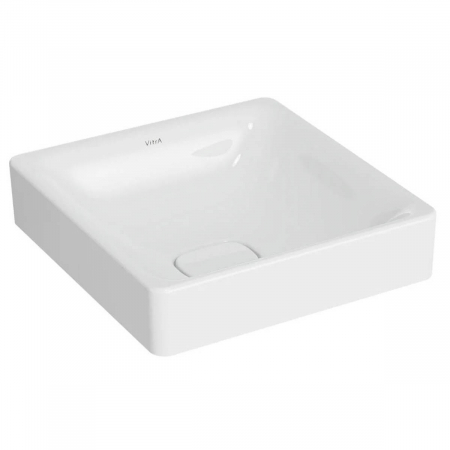 Lavoare - Lavoar / chiuveta baie patrata tip bol 40cm fara orificiu baterie, fara orificiul preaplin, pe blat | 7533B003-1398