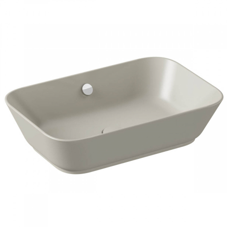 Lavoare - Lavoar / chiuveta baie patrata tip bol 60cm, fara orificiu baterie, cu orificiul preaplin, taupe mat | 7425B020-0012