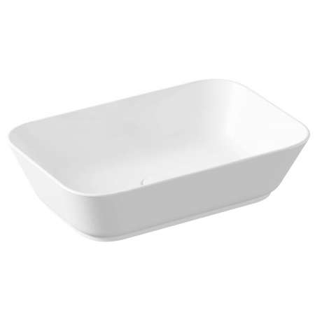 Lavoare - Lavoar / chiuveta baie patrata tip bol 60cm, fara orificiu baterie, fara orificiul preaplin, alb mat | 7425B001-0016