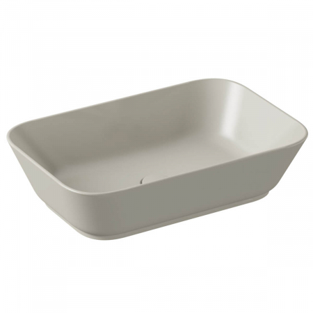 Lavoare - Lavoar / chiuveta baie patrata tip bol 60cm, fara orificiu baterie, fara orificiul preaplin, taupe mat | 7425B020-0016