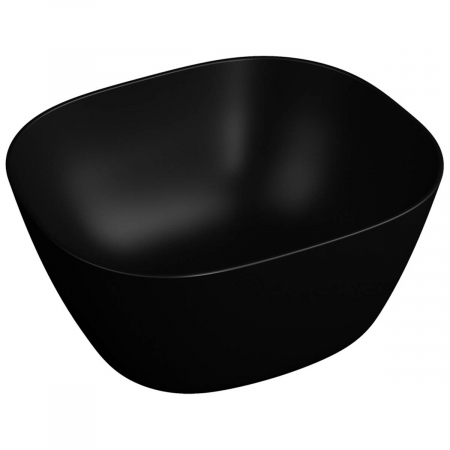 Lavoare - Lavoar / chiuveta baie patrata tip bol inalt, 45cm fara orificiu baterie, fara orificiul preaplin, negru mat | 7811B483-0016