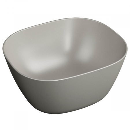 Lavoare - Lavoar / chiuveta baie patrata tip bol inalt, 45cm fara orificiu baterie, fara orificiul preaplin, taupe mat | 7811B420-0016