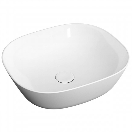 Lavoare - Lavoar / chiuveta baie patrata tip bol slim 45cm fara orificiu baterie, fara orificiul preaplin, alb | 7810B403-0016