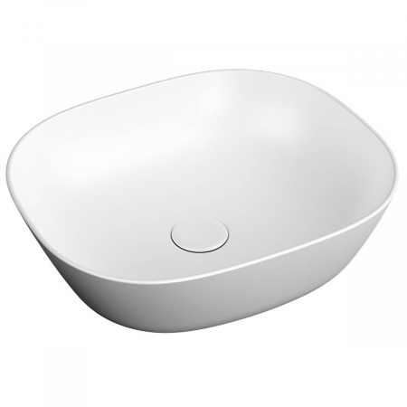 Lavoare - Lavoar / chiuveta baie patrata tip bol slim 45cm fara orificiu baterie, fara orificiul preaplin, alb mat, alb | 7810B401-0016