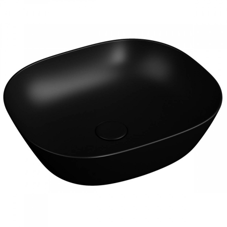 Lavoare - Lavoar / chiuveta baie patrata tip bol slim 45cm fara orificiu baterie, fara orificiul preaplin, negru mat, alb | 7810B483-0016