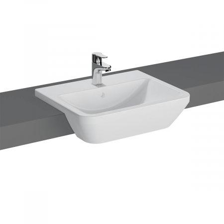 Lavoare - Lavoar / chiuveta baie semiincastrat, 55cm, cu orificiu pentru baterie, fara orificiul preaplin | 7069B003-0001