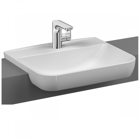 Lavoare - Lavoar / chiuveta baie semiincastrat, 55cm, cu orificiul pentru baterie si preaplin, alb | 5637B003-0001