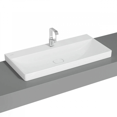 Lavoare - Lavoar / chiuveta baie standard 100cm cu orificiu pentru baterie, fara orificiul preaplin, pe blat | 7529B003-0937