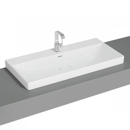 Lavoare - Lavoar / chiuveta baie standard 100cm cu orificiul pentru baterie si preaplin, pe blat | 7529B003-0973