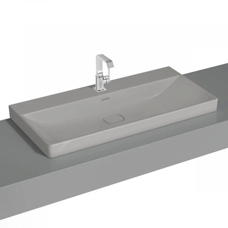 Lavoare - Lavoar / chiuveta baie standard 100cm cu orificiul pentru baterie si preaplin, pe blat | 7529B076-0973