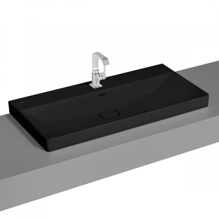 Lavoar / chiuveta baie standard 100cm cu orificiul pentru baterie si preaplin, pe blat | 7529B083-0973