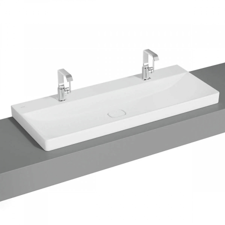 Lavoare - Lavoar / chiuveta baie standard 120 cm cu orificiu pentru baterie, fara orificiul preaplin, pe blat | 7530B001-0937