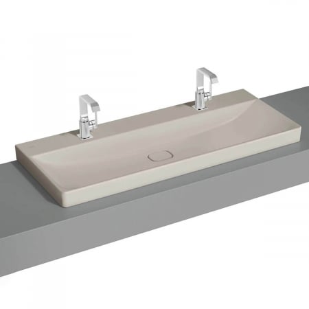 Lavoare - Lavoar / chiuveta baie standard 120 cm cu orificiu pentru baterie, fara orificiul preaplin, pe blat | 7530B020-0937