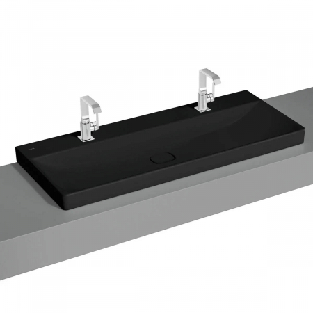 Lavoare - Lavoar / chiuveta baie standard 120 cm cu orificiu pentru baterie, fara orificiul preaplin, pe blat | 7530B083-0937