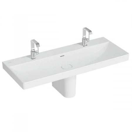 Lavoar / chiuveta baie standard 120 cm cu orificiul pentru baterie si preaplin | 7530B003-0001