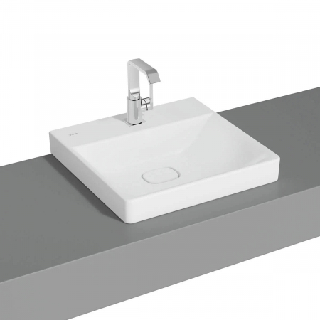 Lavoare - Lavoar / chiuveta baie standard, 50cm cu orificiu pentru baterie, fara orificiul preaplin, pe blat | 7525B001-0937