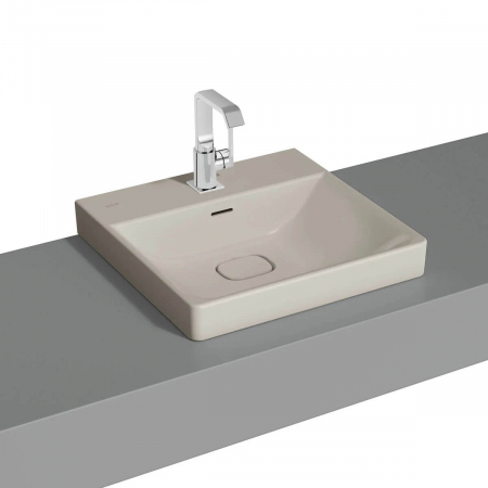 Lavoare - Lavoar / chiuveta baie standard, 50cm cu orificiul pentru baterie si preaplin, pe blat | 7525B020-0973