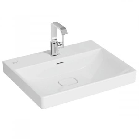 Lavoar / chiuveta baie standard 60cm cu orificiul pentru baterie si preaplin, cu orificiu pentru dozator sapun lichid | 7526B003-1514