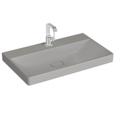 Lavoar / chiuveta baie standard 80cm cu orificiu pentru baterie, fara orificiul preaplin | 7527B076-0041