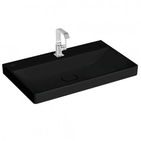 Lavoar / chiuveta baie standard 80cm cu orificiu pentru baterie, fara orificiul preaplin | 7527B083-0041