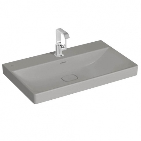 Lavoar / chiuveta baie standard 80cm cu orificiul pentru baterie si preaplin | 7527B076-0001 [0]