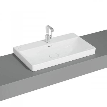 Lavoare - Lavoar / chiuveta baie standard 80cm cu orificiul pentru baterie si preaplin, pe blat | 7527B003-0973