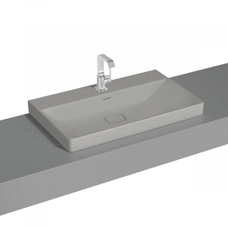 Lavoar / chiuveta baie standard 80cm cu orificiul pentru baterie si preaplin, pe blat | 7527B076-0973