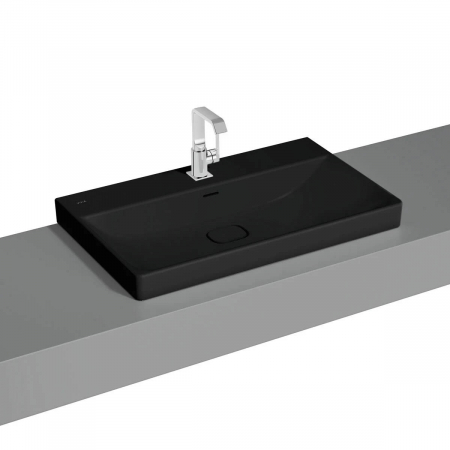 Lavoar / chiuveta baie standard 80cm cu orificiul pentru baterie si preaplin, pe blat | 7527B083-0973