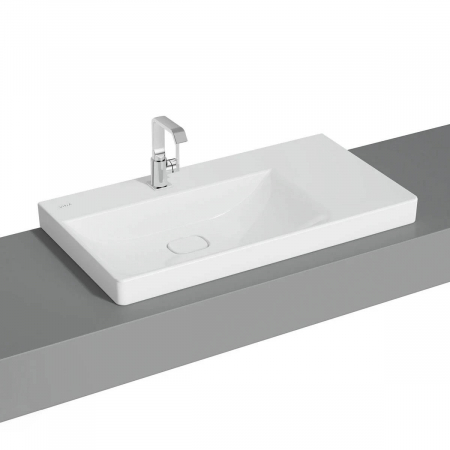 Lavoare - Lavoar / chiuveta baie standard, 90cm cu orificiu pentru baterie, fara orificiul preaplin, pe blat | 7528B003-0937