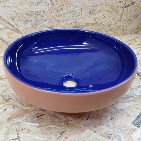 Lavoar / chiuveta baie tip bol 40cm, terracotta rosa albastru | 4334B426-0016 [2]