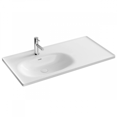 Lavoare - Lavoar / chiuveta baie tip vanity 100cm, cu orificiul pentru baterie si preaplin, alb | 7243B403-0001