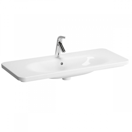 Lavoare - Lavoar / chiuveta baie tip vanity 100cm, cu orificiul pentru baterie si preaplin, cu lumina led | 5687B003-1072