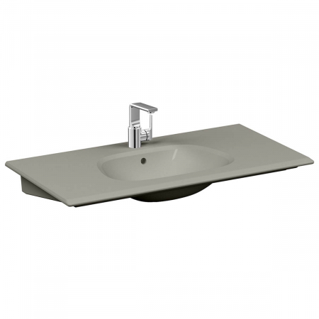 Lavoare - Lavoar / chiuveta baie tip vanity 100cm, cu orificiul pentru baterie si preaplin, taupe mat | 5709B420-0001
