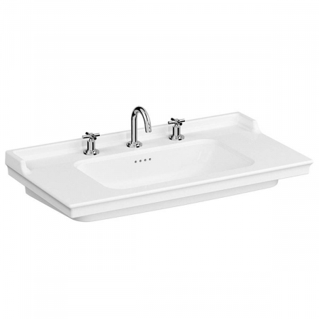 Lavoare suspendate - Lavoar / chiuveta baie tip vanity, 3 orificii pentru baterie, orificiu preaplin 100cm | 7803B003-0033