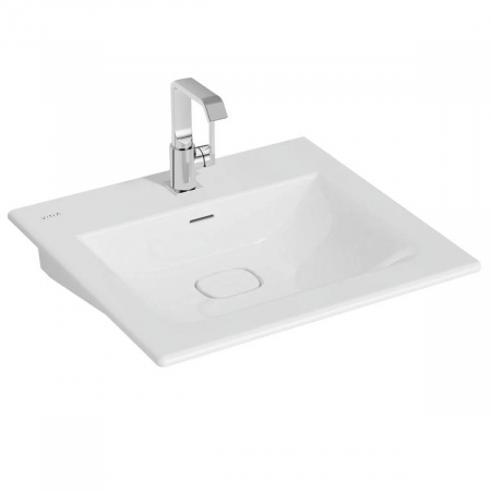 Lavoar / chiuveta baie tip vanity 60cm cu orificiul pentru baterie si preaplin | 7537B003-0001