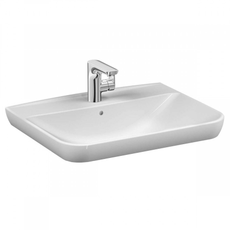 Lavoar / chiuveta baie tip vanity, 65cm, cu orificiul pentru baterie si preaplin, alb | 5946B003-0001